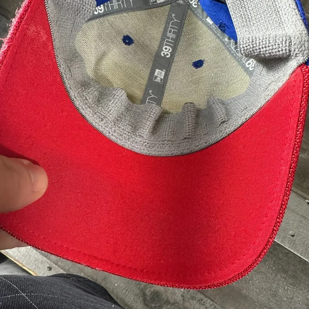 Buffalo Bills Hat S/M‎ Blue New Era 39THIRTY NFL Fitted Asymmetrical